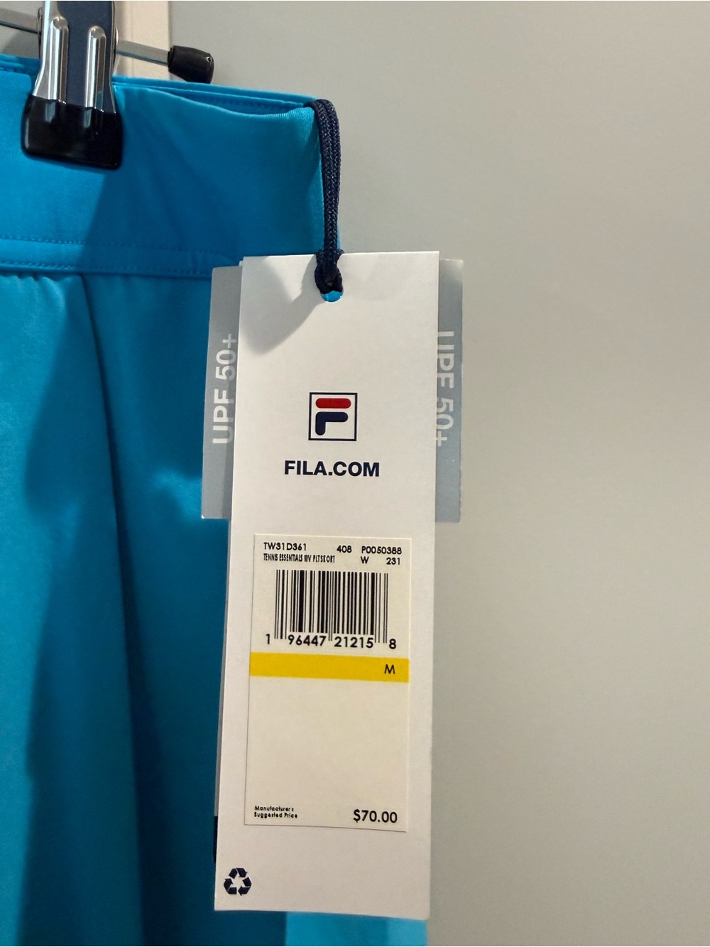 Fila Women's Bright Turquoise Tennis Skater Skirt - Picture 2 of 4